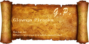 Glovnya Piroska névjegykártya